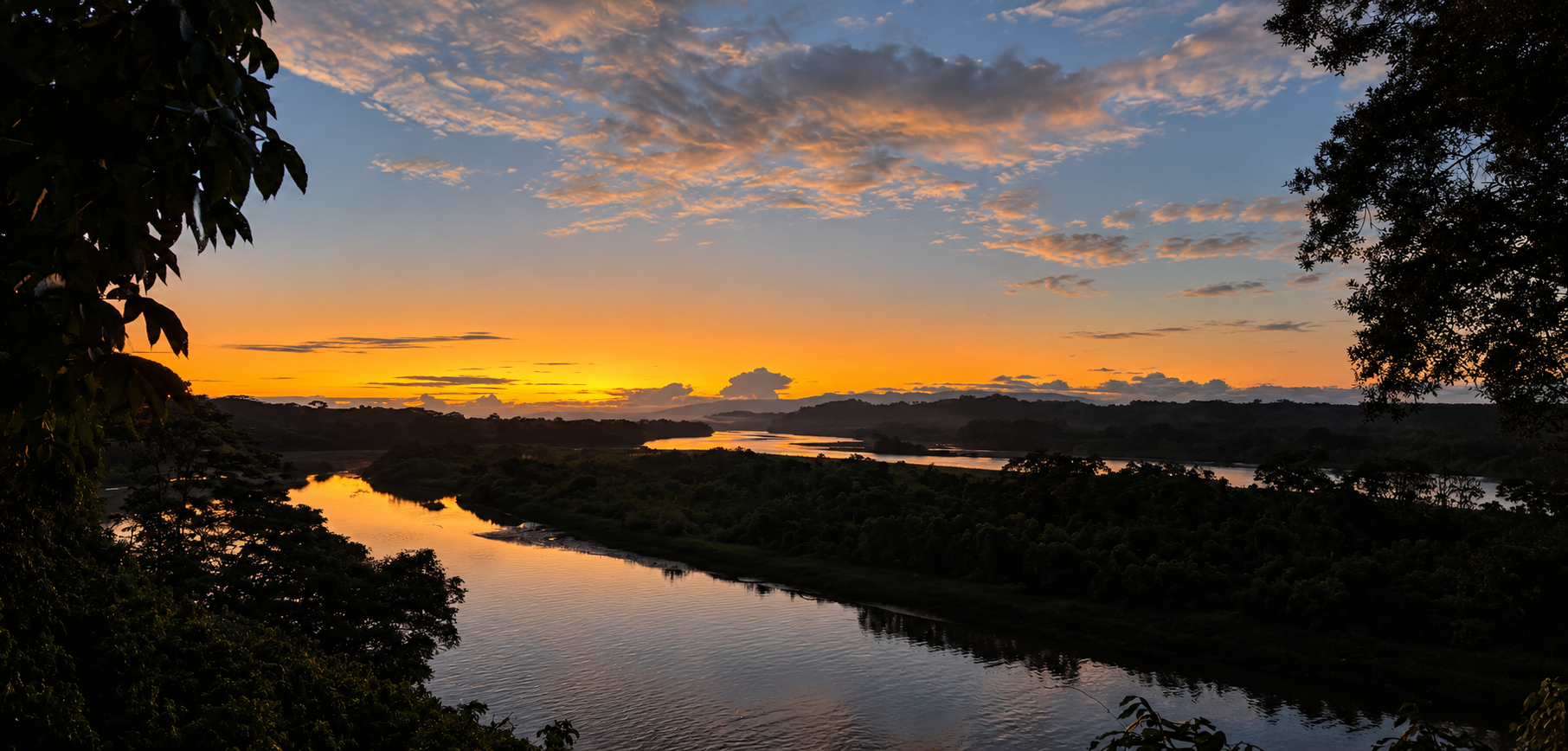 Río Napo al atardecer